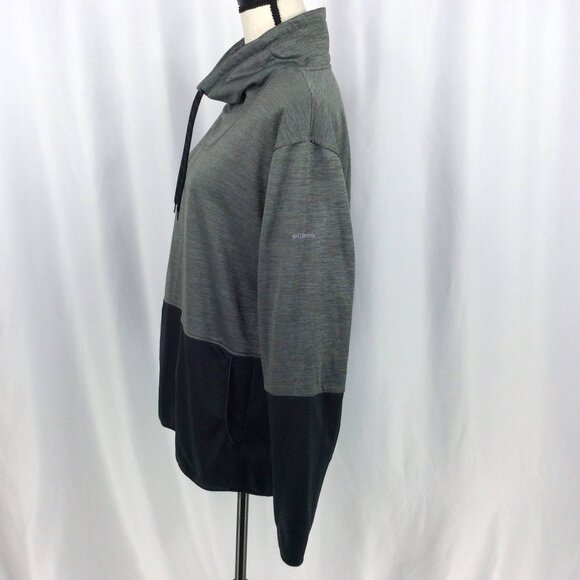 Columbia Funnel Neck Pullover Sweatshirt Womens Size XXL 2XL Black Gray Hiking - Picture 8 of 12